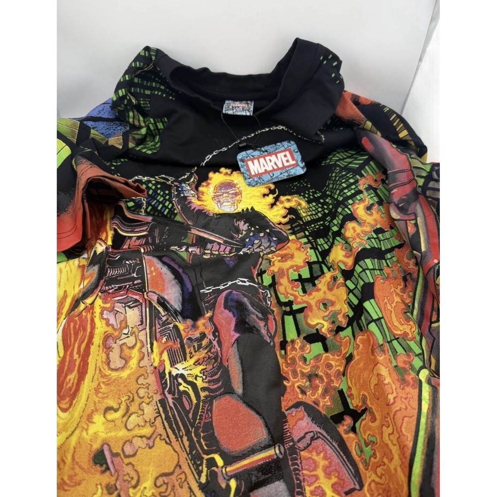 Double Sided Marvel Ghost Rider Small T Shirt